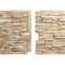 Ekena Millwork 45 3/4"W x 24 1/2"H x 1 1/4"D Canyon Ridge Stacked Stone StoneWall Faux Stone Siding Panel Sandstone PNU24X48CNSD - alternate 9